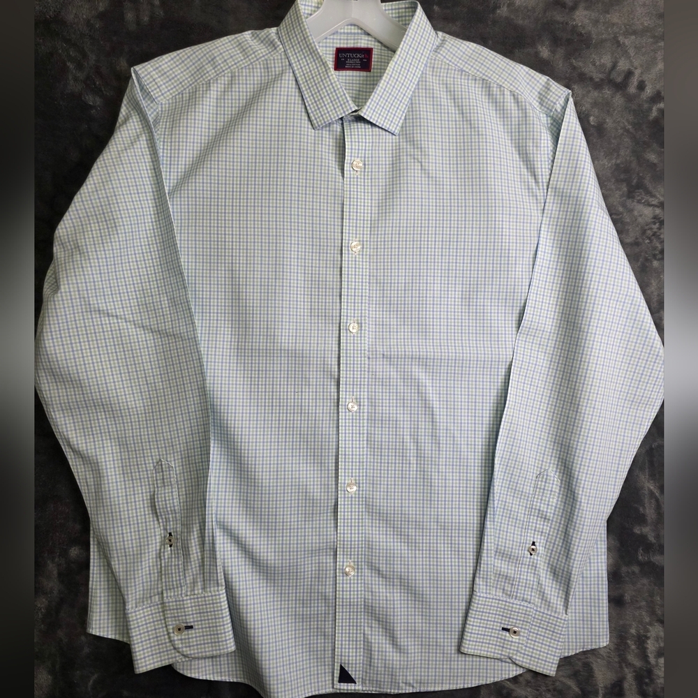 UNTUCKit Blue Casual Button Down Shirt